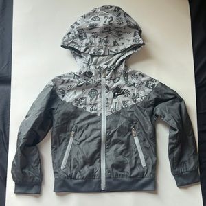 Light gray and dark gray Nike windbreaker